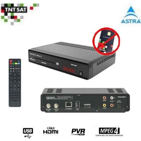 SERVIMAT ARMIS DÉCODEUR SATELLITE HD TNTSAT (ASTRA 19.2°) (VENDU SANS CARTE)
