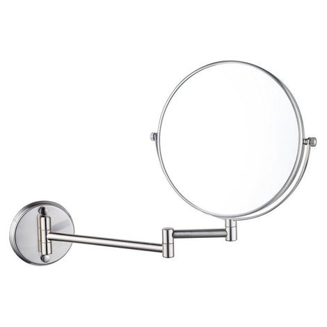 Fugaflow miroir de maquillage - 20cm - rond - PVD - inox brossé (1/5)
