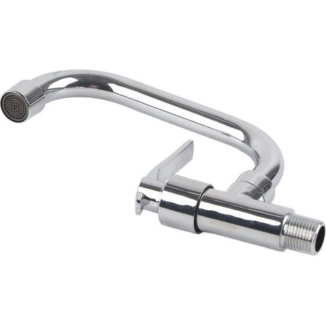 Robinet d'eau d'évier de robinet d'eau froide simple fixé au mur de G1/2in pour l'usage de cuisine à la maison (1/5)