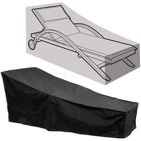 Housses de protection pour chaises longues Housse pour chaise étanche pour Housse de protection avec cordon de serrage pour chaises longues Mobilier de jardin 210 x 75 x 80 40cm (1/5)