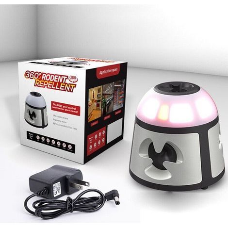 pair Ultrason Souris et Rats, Repulsif Souris Ultrasons 360° Anti Souris avec Lumière LED Appareil Ultrason pour Nuisible Rongeurs Plug in Répulsif Intérieur Dispositif Anti Nuisible Cafards pour Jard (1/4)