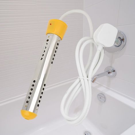 Résistance chauffante électrique à immersion de 1,5 m et 2000 W pour la maison et les voyages (jaune (sans arrêt automatique)) (1/5)