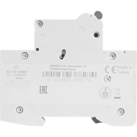 Siemens Interruptor automático 230/400V 6kA, 1 polo, B, 6A, 5SL61066