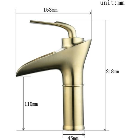 Rubinetto da bagno in ottone massiccio spazzolato color oro, miscelatore retrò per lavabo, controllo acqua calda e fredda, valvola in ceramica inclusa - ALTRO (1/4)
