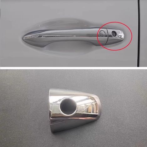 Cache de poignée extérieure de porte côté conducteur pour Spirior (2015-2018), petit cache électroplaqué pour poignée extérieure, cache pour trou de serrure de porte (1/5)