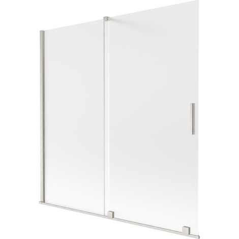 Mexen Velar paravento doccia 2 ante scorrevoli 160 x 150 cm, brina, nichel spazzolato - 896-160-000-31-97 (1/2)
