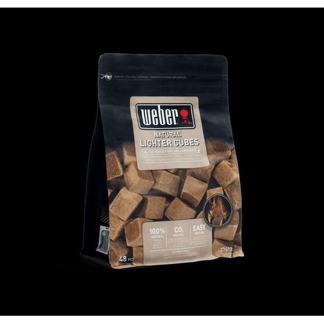 Packung mit 48 geruchlosen Feueranzündwürfeln, Weber-Code 17612