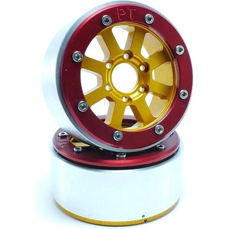 Beadlock Wheels PT-Hammer Gold/Red 1.9