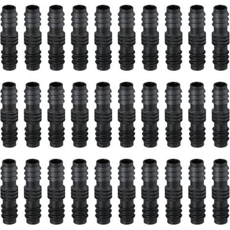 30 Pièces 16mm Raccords de Tuyau Arrosage, D'Irrigation Goutte à Goutte, Connecteurs Cannelés en Plastique, Tuyaux d'Arrosage, Direct pour Système - (1/5)