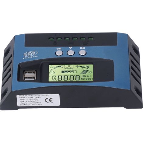 MPPT-Solarladeregler mit Echtzeitüberwachung, digitales LCD-Display, 12V/24V 80A PV-Regler (1/5)