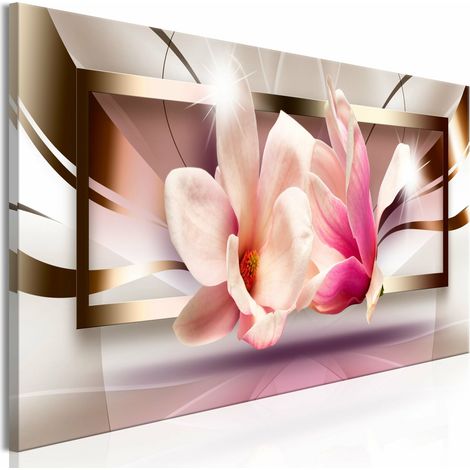 Tableau fleurs en dehors du cadre étroit - 135 x 45 cm