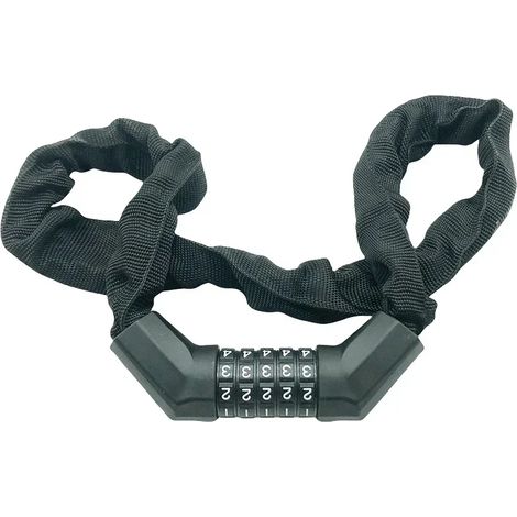 Serrure de chaîne de vélo de 90 cm pour VTT et vélos de route, sécurité anti-vol avec mot de passe, accessoires de vélo pour trottinette et moto. (1/4)