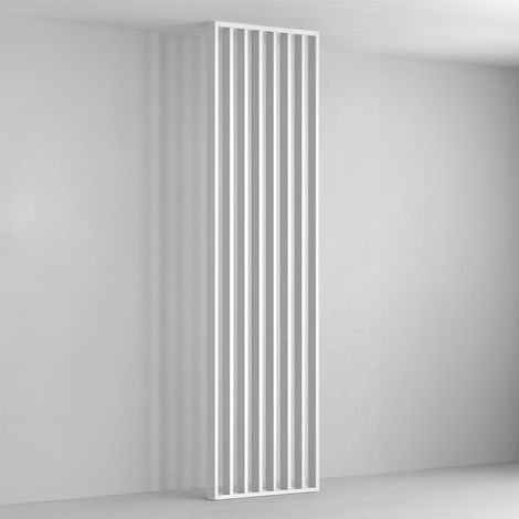 HEXIM Raumteiler Lamellenwand 275x58cm MDF Raumtrenner Trennwand: 1 Lamellenwand - 1.59 m², Weiß (1/5)