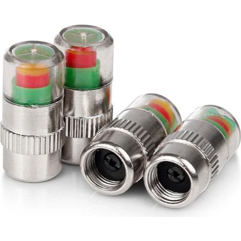 Indicateur de pression des pneus de voiture, manomètre, alarme, capteur de capot, détection de valve externe (4 pièces) (1/4)