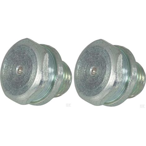 Cyclingcolors – Lot de 2 graisseurs G1/8 avec tête 16mm – Pour graissage de pompes à graisse manuelles – Compatible tracteurs et engins agricoles