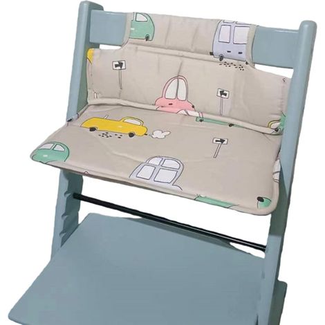 Tapis de siège multifonction pour chaise haute pour bébé, dossier pour la maison, les voyages et l'extérieur, coussin en cuir PU, design convivial, facile à nettoyer (1/5)