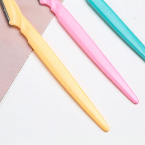 tondeuses à sourcils pointues en acier inoxydable, grattoir à maquillage, grattoir à cheveux, tondeuse à sourcils, outil de beauté