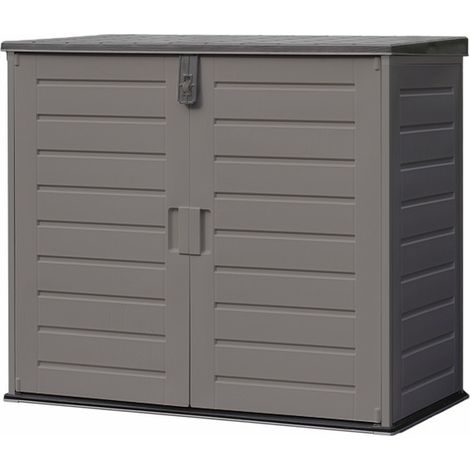 Armario Exterior Resina 1170L – 140x82x124cm – Incluye Suelo – Puerta Doble