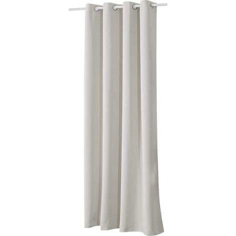 WOLTU 1 pièce Rideau occultant à œillets pour fenêtre Porte Thermique Isolant, 135x245cm, Crème