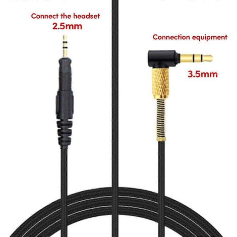 Câble tressé 3,5 mm vers 2,5 mm pour écouteurs M40X/M50X/M60X/M70X (1/4)