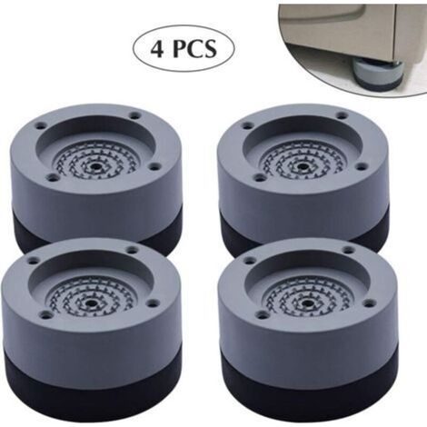 Tampons anti-vibration pour machine à laver, caoutchouc TPR gris, diamètre 7/4.7 cm, 4 pièces (1/5)