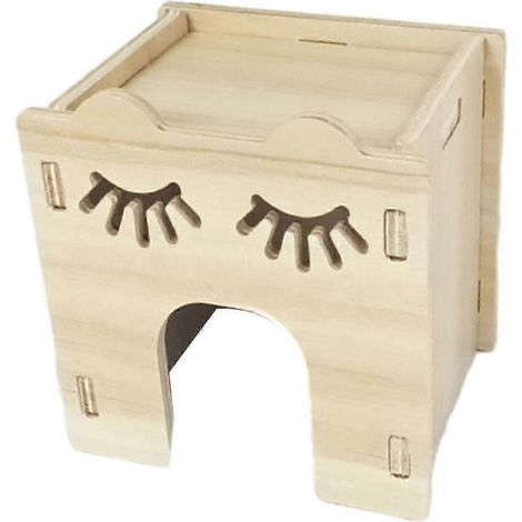Maison en bois pour hamster, cabane-jouet, cachette pour hamster, tunnel en bois pour hamster, souris, chinchilla, lemmings, rat, hamster nain-style C