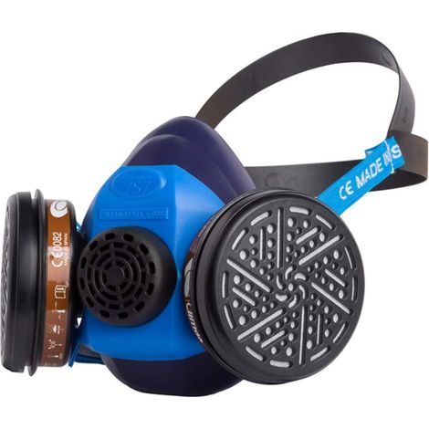 Maschera di protezione Climax 757 S nero blu gomma