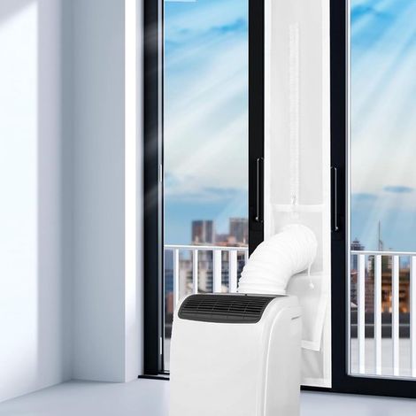 Junta universal para puerta de aire acondicionado portátil, sella al 100% la puerta del aire acondicionado, frontal, máximo 15 cm. (1/4)