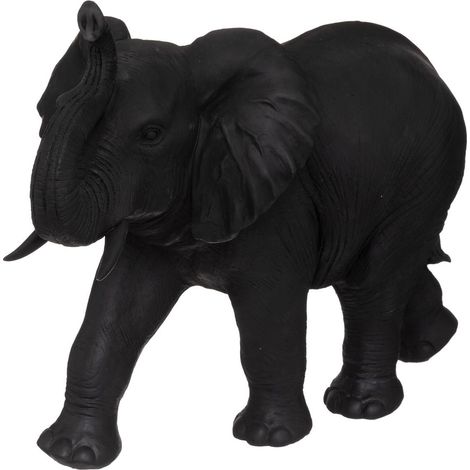 Estatuilla de elefante - gris - resina H52 cm - Atmosphera créateur d'intérieur