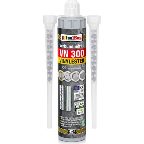 IsolBau Ancorante Chimico VN 300 Verbundmörtel 300ml + 2 Mixer (1/5)