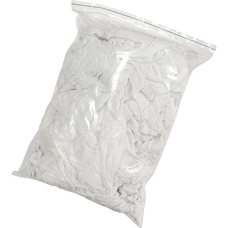 Dulary – Chiffons blancs en coton recyclé sachet de 1 kg – Nettoyage peinture – Écologique et durable – Idéal pour chantiers professionnels (1/2)