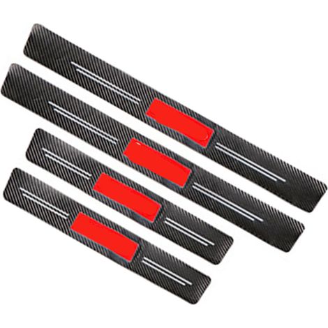 Bande de seuil de porte de voiture, autocollante de protection mignonne et résistante aux rayures, accessoire de voiture type 1, lot de 4 (1/5)