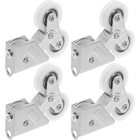 Kit Spare Aluminum Bearing Pulleys Rollers Sliding Double Wheels