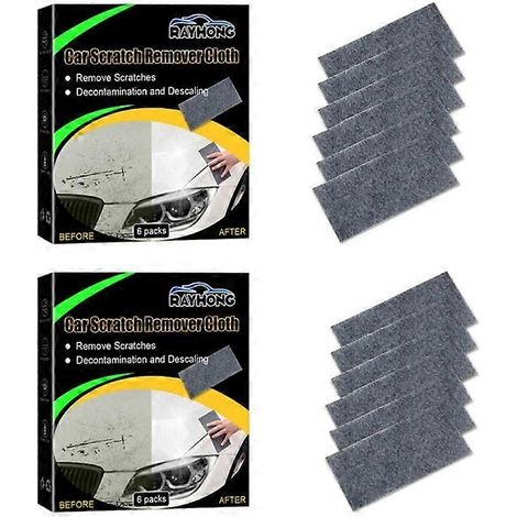Lot de 12 chiffons de polissage nano pour le nettoyage et la réparation des rayures de peinture, accessoires auto (1/4)