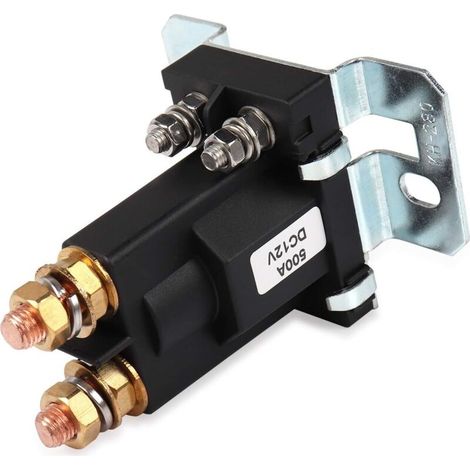 Relay 500 AMP DC 12V 4 broches High Current Starter SPST Car Auto Start Contactor Double Batteries Interrupteur d'activation/arrêt de l'isolateur (1/3)
