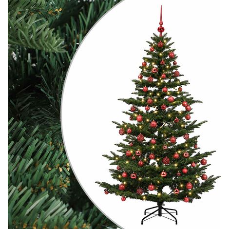 Albero di Natale artificiale con palline 210 cm 300 LED (1/5)