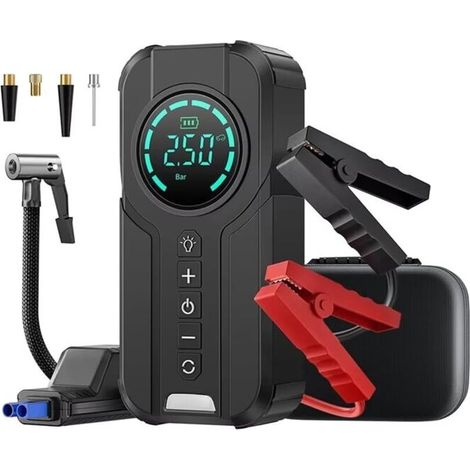 Pompe à Air de Démarrage D'Urgence de Voiture avec Compresseur 150psi et Banque D'Alimentation 2000A pour L'Éclairage de la Batterie de Démarrage B