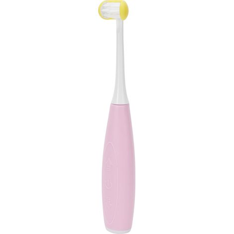 Brosse à dents sonique pour enfants, rechargeable par USB, pour les enfants de plus de 3 ans, rose et jaune (1/5)