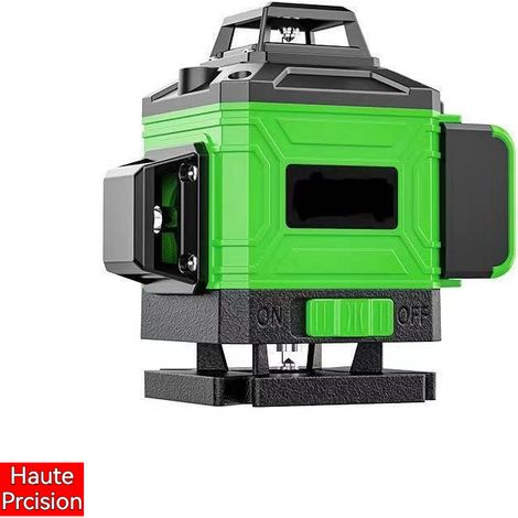 Niveau Laser 360° 4 Lignes Vert, Auto-Nivelant pour Carrelage et Bricolage (1/5)