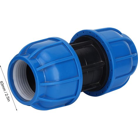 PE-Kunststoff-Wasserrohrverbinder – 63 mm gerader Verbinder – Verbindungsadapter für PPR-, PE- und PVC-Rohre (1/5)