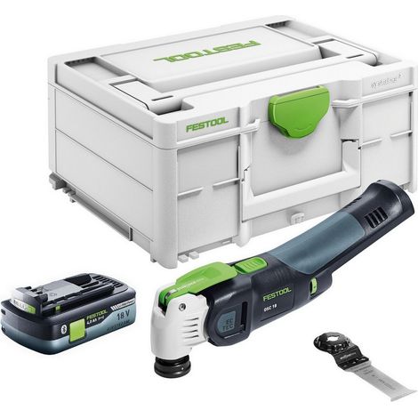 Festool Akku-Oszillierer OSC 18 E-Basic + Akkupack BP 18 Li 4,0 HPC-ASI 577033