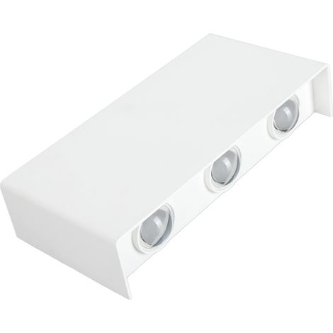Applique murale à piles, rechargeable par USB, variable, 3 modes d'éclairage haut et bas, attraction magnétique, adhésif LED, lumières sans fil, blanc