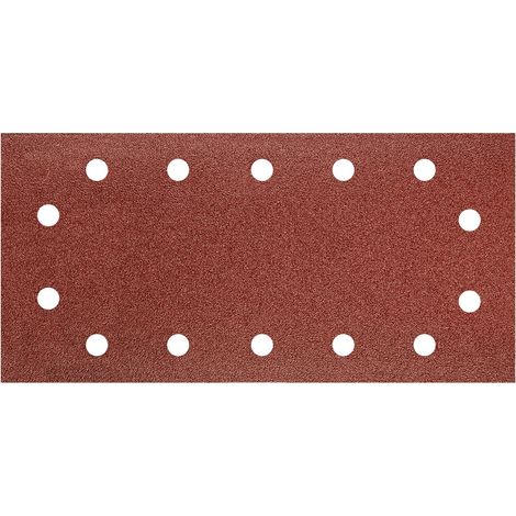 Klett-Schleifpapier 115 x 230 mm, K80, 5 Stück, mit Löchern (1/2)
