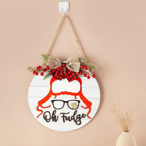 Décoration de Noël en bois avec chapeau et bonhomme de neige - Cadeau de pendaison de crémaillère (1/4)