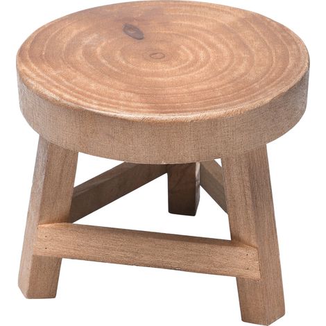 Ungebrandeter Blumenhocker Umweltfreundlicher Hocker aus Paulowniaholz Einzigartiges Stück für Schuhe, Vasen oder Skulpturen (1/5)