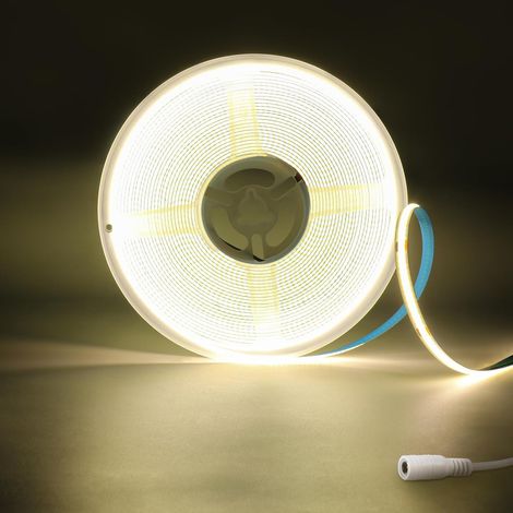 24V COB Ruban LED Blanc Naturel 4000K 10M 320LED/M CRI 90+ 4100lm Non étanche Flexible Découpable Bande LED pour Maison Cuisine Décorer(Sans Alimentation) (1/5)