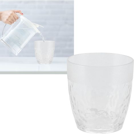 Gobelet à eau en acrylique transparent, chope à bière en polycarbonate, verre anti-chute pour restaurants, bars, fêtes et famille (transparent) (1/5)