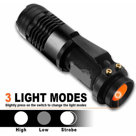 Taktische LED-Taschenlampe in Militärqualität, kleine, ultrahelle, tragbare Taschenlampe