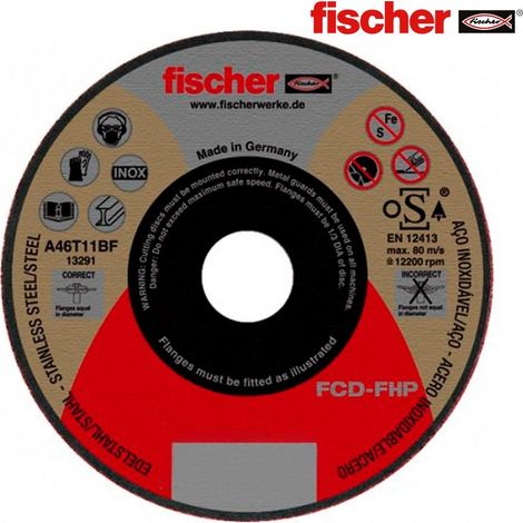 FISCHER FCD-FHP Trennscheibe Ø115x1x22,23 für Edelstahl 531688