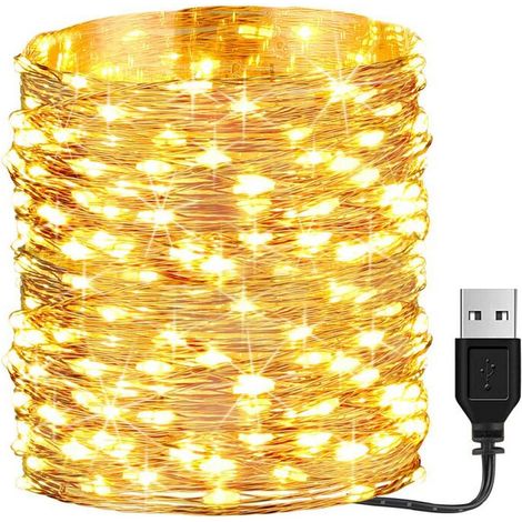 MINE Tube Lumineux Extérieur LED Guirlande Lumineuse Décoration Noël avec Adapteur d’alimentation,20m Jaune - Jaune (1/5)